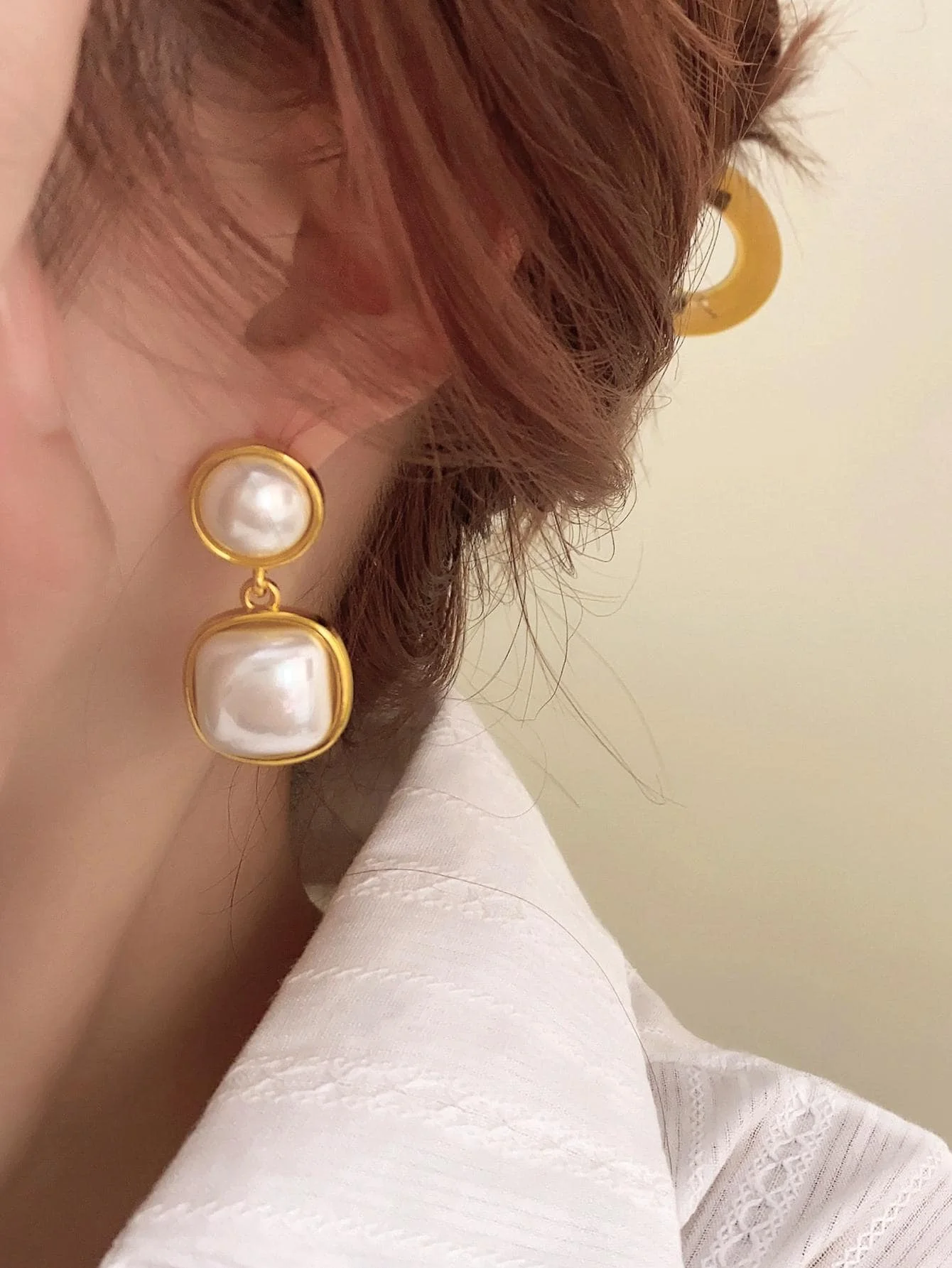 Golden Pearl Geometric Drop Earrings For Women Casual Party Evening Wear
Golden Pearl Geometric Drop Earrings For Women Casual Party Evening Wear