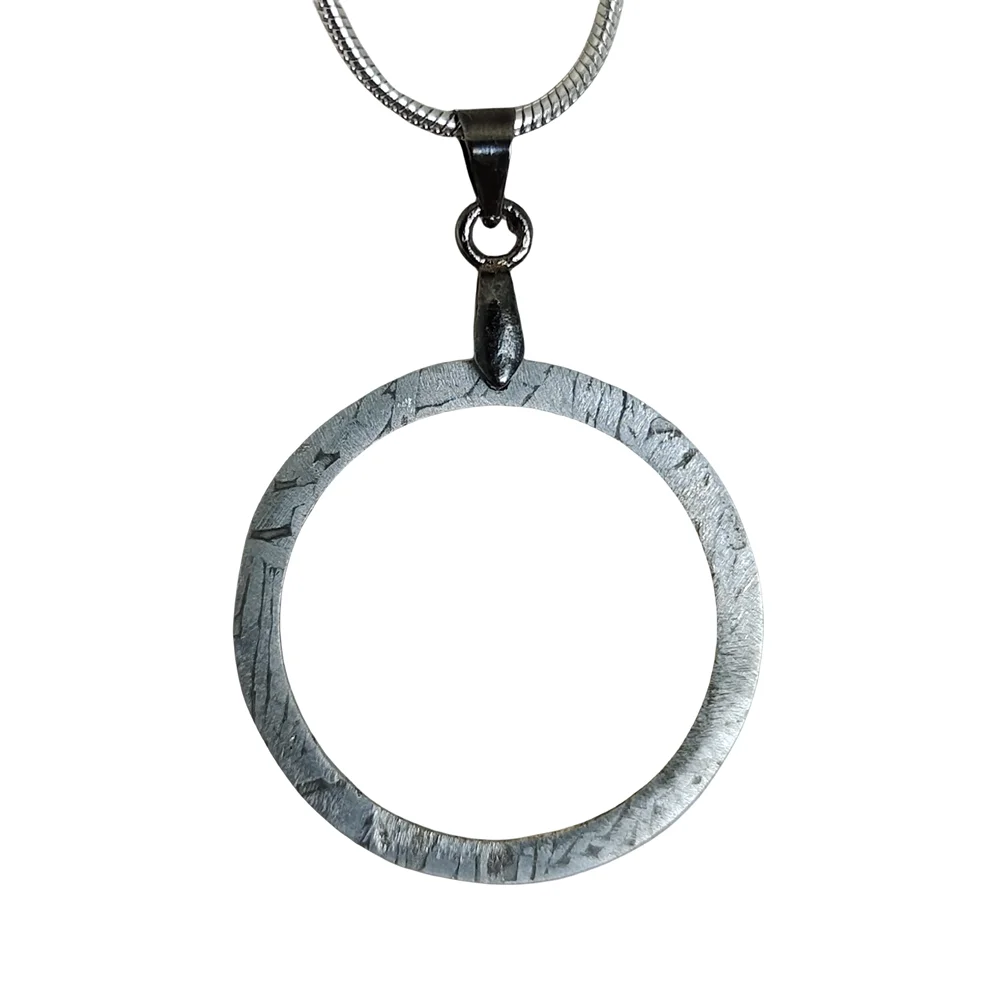 Muonionalusta Iron meteorite specimen Natural iron meteorite material circular pendant - CD165
Muonionalusta Iron meteorite specimen Natural iron meteorite material circular pendant - CD165