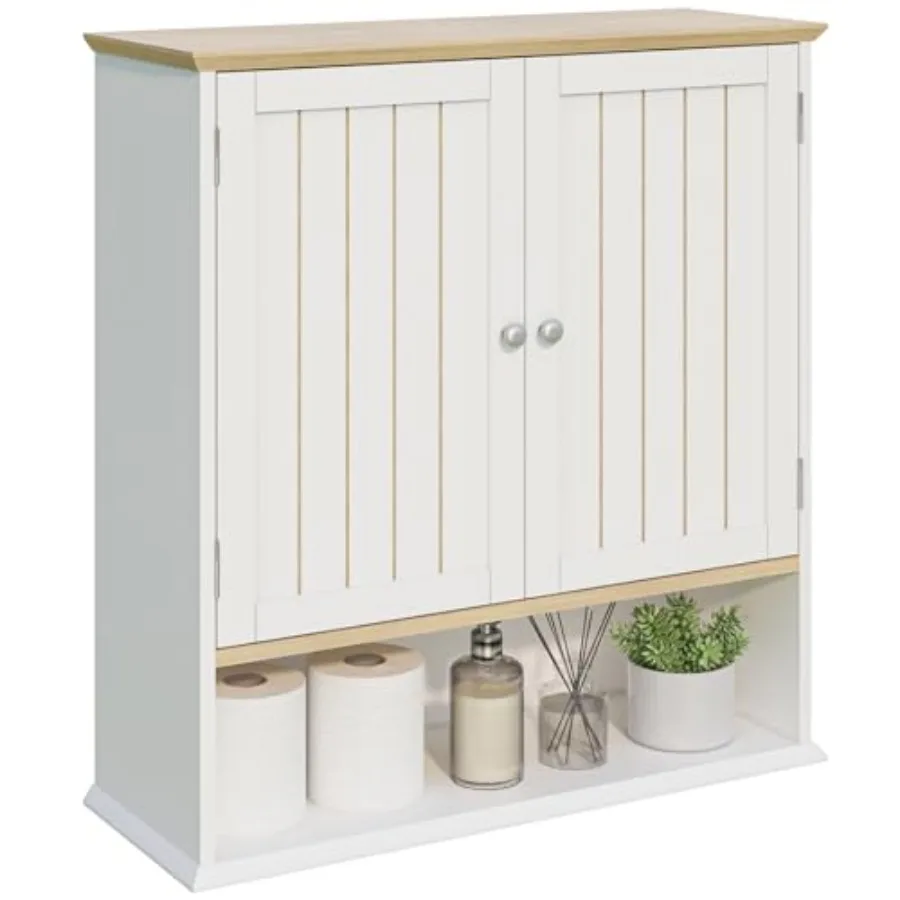 Wall Cabinet with 2 Doors and Open Shelf Space Saving Medicine Cabinet Wooden Wall Mounted Storage Cupboard for Bathroom Organi
Wall Cabinet with 2 Doors and Open Shelf Space Saving Medicine Cabinet Wooden Wall Mounted Storage Cupboard for Bathroom Organi