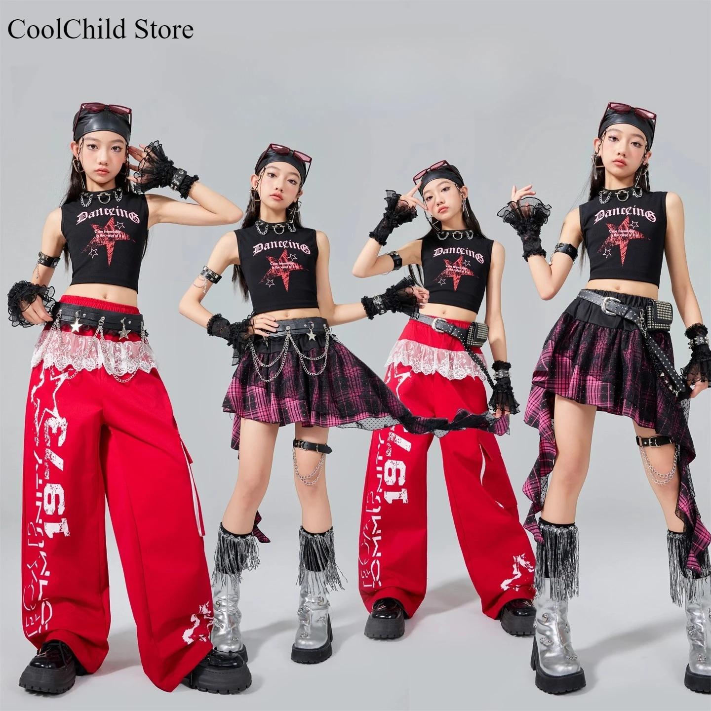 Укороченный топ K-pop для девочек, кружевные брюки-карго, юбки для уличных танцев, детская уличная одежда в стиле хип-хоп, детские джазовые костюмы, комплекты групповой одежды для девочек
Укороченный топ K-pop для девочек, кружевные брюки-карго, юбки для уличных танцев, детская уличная одежда в стиле хип-хоп, детские джазовые костюмы, комплекты групповой одежды для девочек