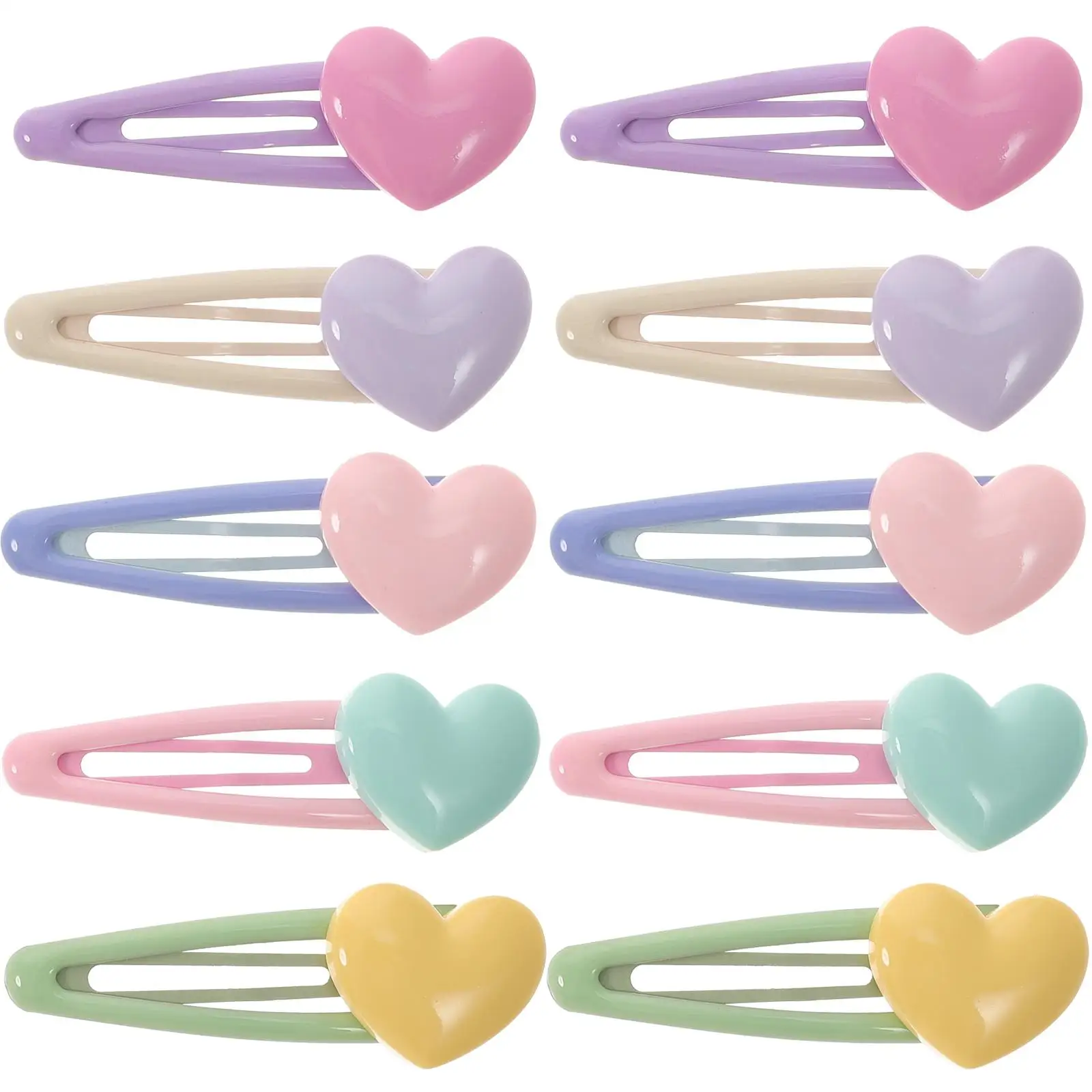 10 Pcs Heart Shaped Hair Clips Colorful Resin Barrettes Girls Accessories Pink Yellow Hairstyle Decor Wedding Party
10 Pcs Heart Shaped Hair Clips Colorful Resin Barrettes Girls Accessories Pink Yellow Hairstyle Decor Wedding Party