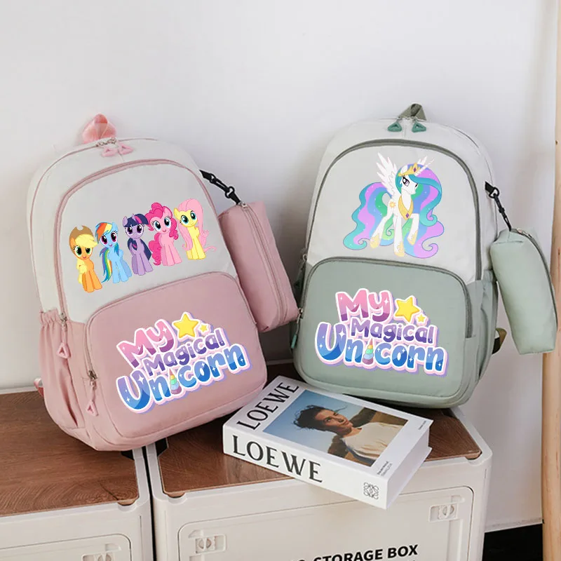 My Little Ponys Backpack+Pencil Case Kawaii Anime Figure Knapsack Large Capacity Schoolbag Back To School Supplies Stationery
My Little Ponys Backpack+Pencil Case Kawaii Anime Figure Knapsack Large Capacity Schoolbag Back To School Supplies Stationery