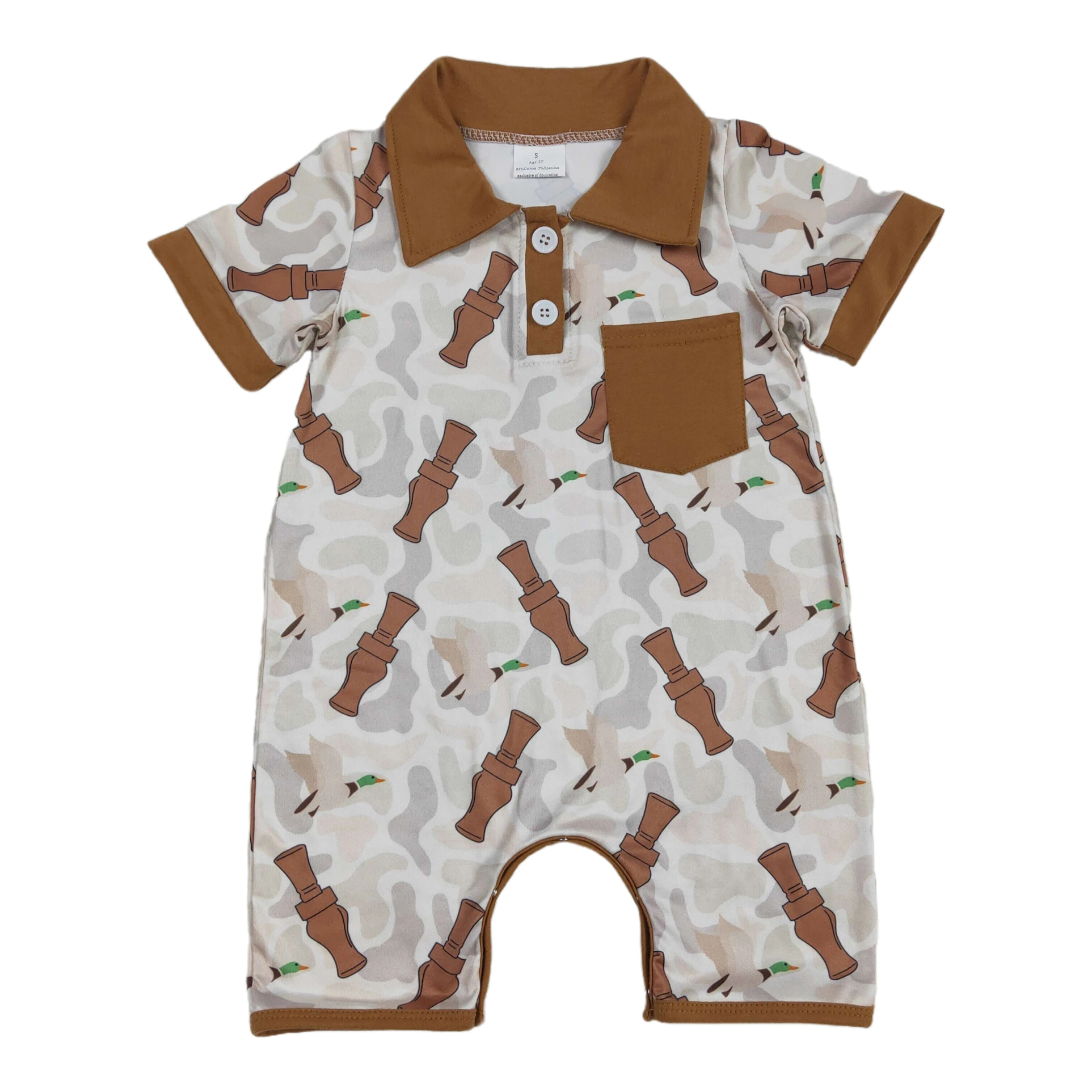 Wholesale Kids Newborn Short Sleeves Bubble One-piece Coverall Bodysuit Baby Boy Toddler Camo Ducks Romper Jumpsuit Clothing
Wholesale Kids Newborn Short Sleeves Bubble One-piece Coverall Bodysuit Baby Boy Toddler Camo Ducks Romper Jumpsuit Clothing