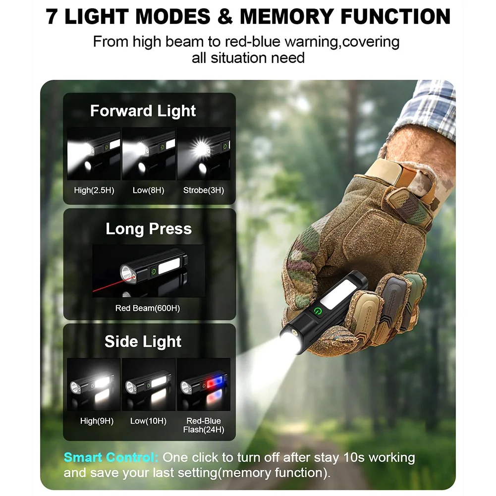 Фонарик с магнитным креплением, перезаряжаемый, компактный, с COB-подсветкой, для работы на открытом воздухе, доставка за 24 часа
Фонарик с магнитным креплением, перезаряжаемый, компактный, с COB-подсветкой, для работы на открытом воздухе, доставка за 24 часа