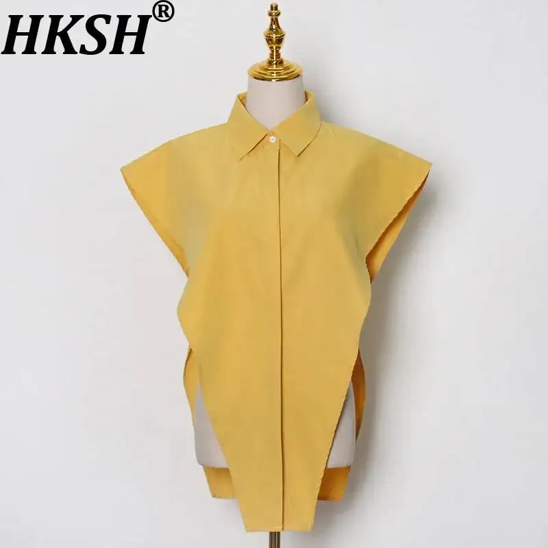 HKSH Women Shirt Street Fashion Trendy Niche Design Loose Versatile Single Breasted Solid Color Sleeveless Casual Blouse HK24640
HKSH Women Shirt Street Fashion Trendy Niche Design Loose Versatile Single Breasted Solid Color Sleeveless Casual Blouse HK24640
