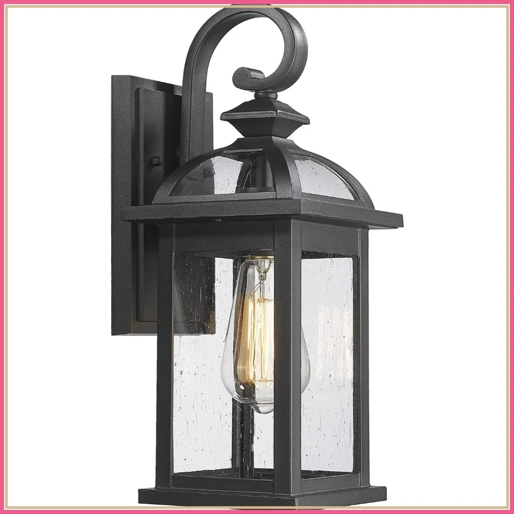 Outdoor Wall Sconce with Seeded Glass, Waterproof Exterior Light Fixture for House Porch Patio, 1 Pack
Outdoor Wall Sconce with Seeded Glass, Waterproof Exterior Light Fixture for House Porch Patio, 1 Pack