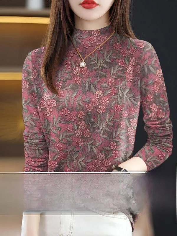 Loose Fit Long Sve Print Base irt plus Size Women's Top Belly Covering Casual Wear Comfortable Breathable Polyester Blend
Loose Fit Long Sve Print Base irt plus Size Women's Top Belly Covering Casual Wear Comfortable Breathable Polyester Blend