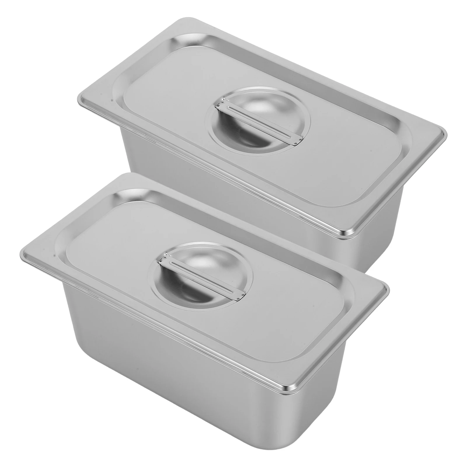 2Pcs Steam Table Pan Anti-Jam Lid Stainless Steel Hotel Pan Inch Buffet Tray Commercial Catering Deep Food Pans 1/3 Size
2Pcs Steam Table Pan Anti-Jam Lid Stainless Steel Hotel Pan Inch Buffet Tray Commercial Catering Deep Food Pans 1/3 Size