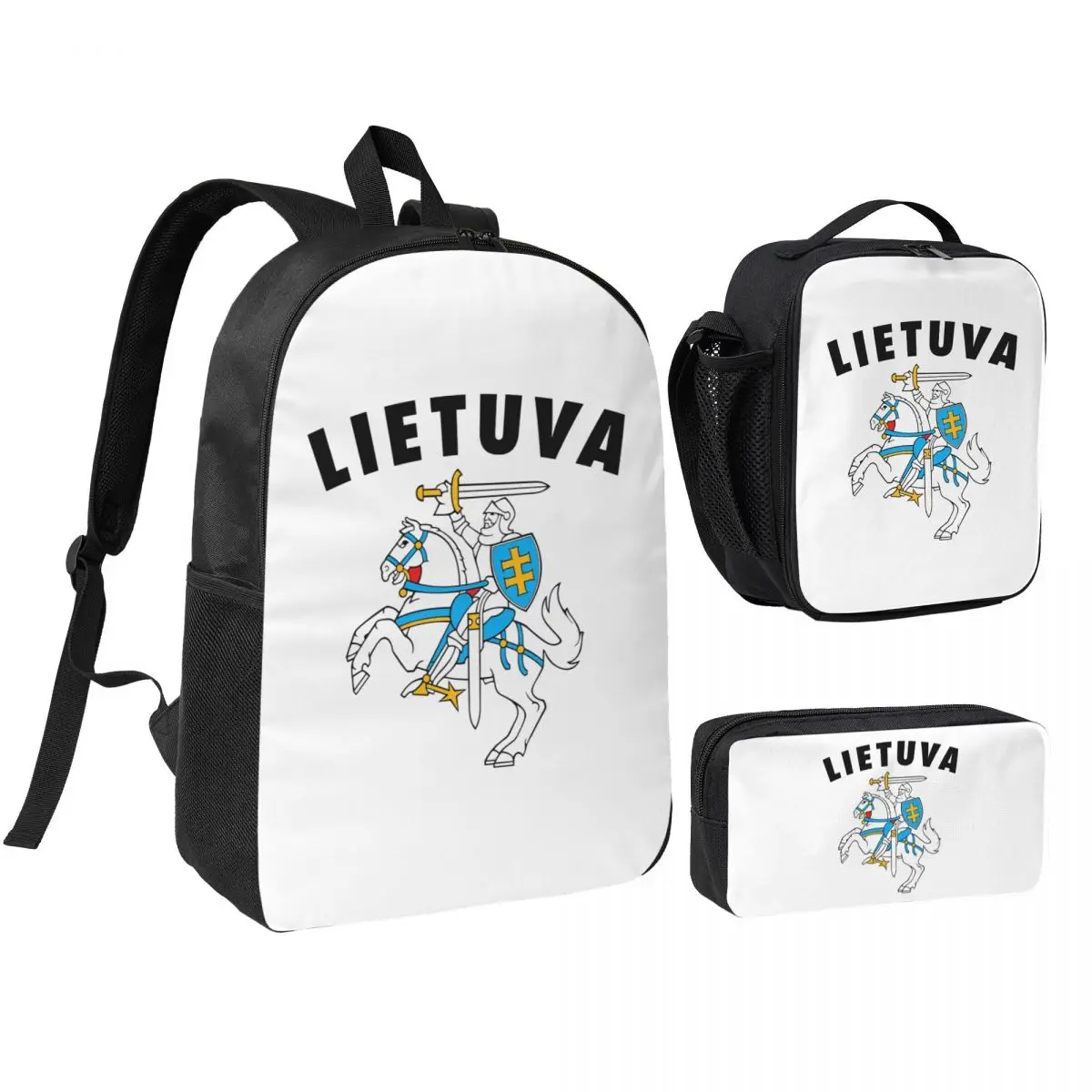 Lietuva Lithuania Coat Of Arms Backpack Boys Girls BookBag School Bag Laptop Shoulder Bags 3ps Insulated Lunch Bag Pencil Case
Lietuva Lithuania Coat Of Arms Backpack Boys Girls BookBag School Bag Laptop Shoulder Bags 3ps Insulated Lunch Bag Pencil Case