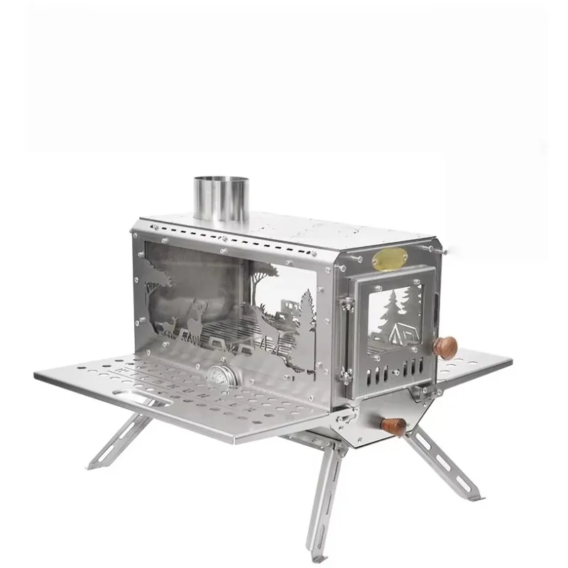 Portable Stainless Steel 304 Silver Outdoor Camping Grill Wood Stove Large Tent Warming Picnic Fireplace Charcoal Fuel Carry
Portable Stainless Steel 304 Silver Outdoor Camping Grill Wood Stove Large Tent Warming Picnic Fireplace Charcoal Fuel Carry