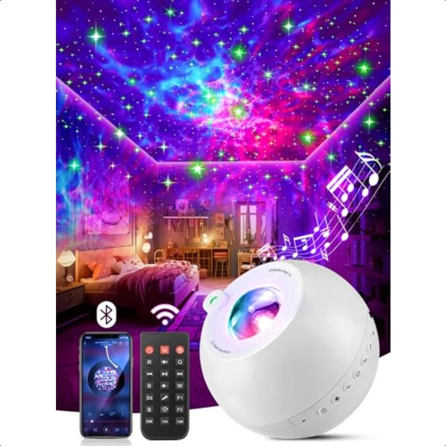 Star Projector Galaxy Light15 Color+15 White Noise+Bluetooth Galaxy Projector for Bedroom Night Light for Teen Girl Room Decor
Star Projector Galaxy Light15 Color+15 White Noise+Bluetooth Galaxy Projector for Bedroom Night Light for Teen Girl Room Decor