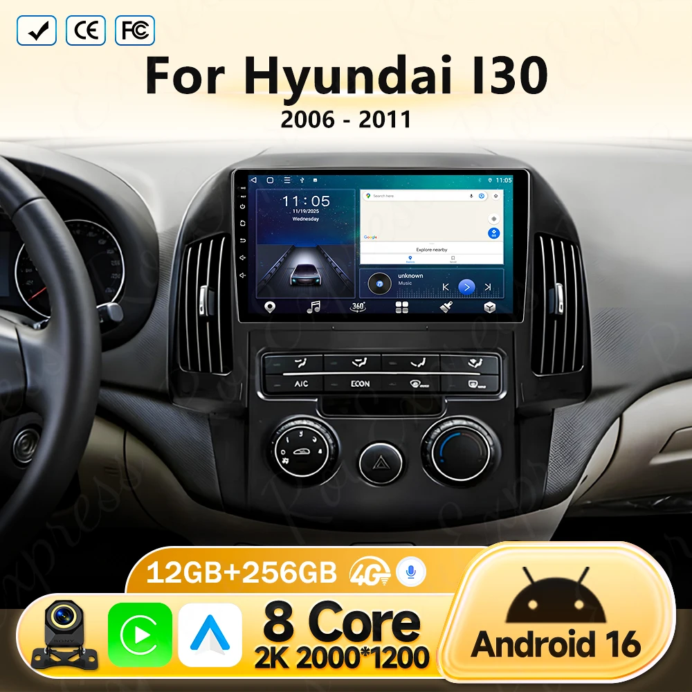 Android For Hyundai I30 2006 2007 2008 2009 2010 2011 Car Radio Multimedia Player DSP Stereo 4G WiFi BT GPS Navigation Head Unit
Android For Hyundai I30 2006 2007 2008 2009 2010 2011 Car Radio Multimedia Player DSP Stereo 4G WiFi BT GPS Navigation Head Unit