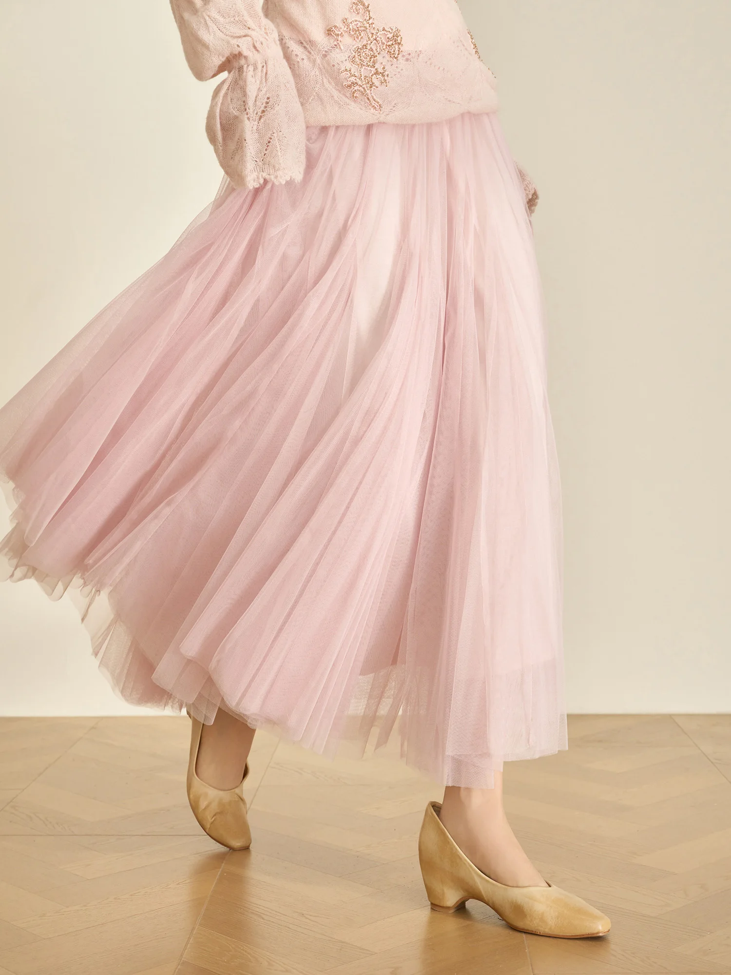 Pink Gauze Pleated Skirt Women's Faionable Design Spring New Sle High Waist A-Line Skirt Casual Polyester Fabric
Pink Gauze Pleated Skirt Women's Faionable Design Spring New Sle High Waist A-Line Skirt Casual Polyester Fabric