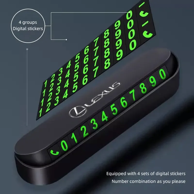 Car Temporary Parking Card Phone Number Card Accessories For Lexus FSPORT GS GX IS LS LX CT LC RC LBX NX RX 350h 450h ES UX 300e
Car Temporary Parking Card Phone Number Card Accessories For Lexus FSPORT GS GX IS LS LX CT LC RC LBX NX RX 350h 450h ES UX 300e