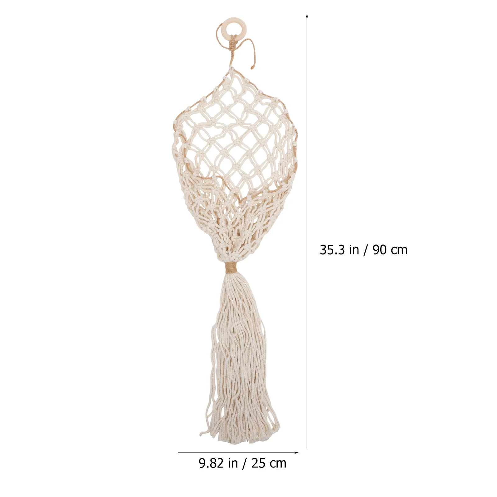Premium Macrame Hanging Fruit Basket Reusable Breathable Mesh Bag For Vegetables Fruits Woven Storage Basket Large
Premium Macrame Hanging Fruit Basket Reusable Breathable Mesh Bag For Vegetables Fruits Woven Storage Basket Large