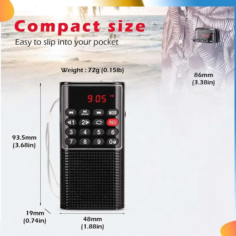 B48A 2X Карманный FM-радио Walkman Портативное радио с аккумулятором и записывающим устройством, ключом блокировки, проигрывателем SD-карты, перезаряжаемым звуковым устройством 
B48A 2X Карманный FM-радио Walkman Портативное радио с аккумулятором и записывающим устройством, ключом блокировки, проигрывателем SD-карты, перезаряжаемым звуковым устройством