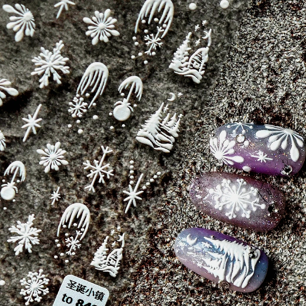 5D White Snowflakes Nail Art Decorations Sticker Decals Silder 3D Manicure Relief Winter Nail Enhancement Design Supplies Tools
5D White Snowflakes Nail Art Decorations Sticker Decals Silder 3D Manicure Relief Winter Nail Enhancement Design Supplies Tools