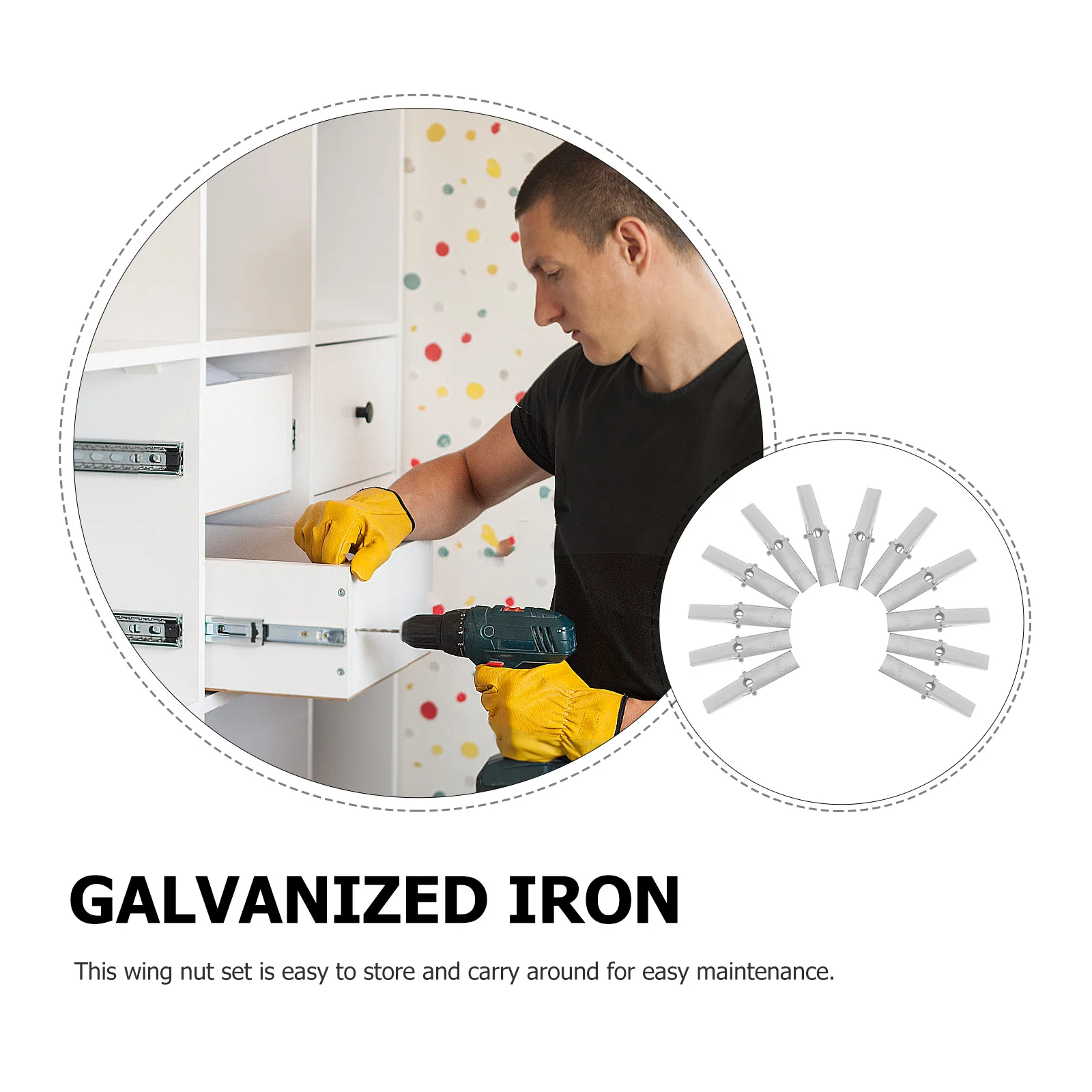 12Pcs Toggle Wing Nut Heavy Duty Drywall Anchors Hanging Fixings for Furniture Machinery Automotive Use Durable Zinc Plated
12Pcs Toggle Wing Nut Heavy Duty Drywall Anchors Hanging Fixings for Furniture Machinery Automotive Use Durable Zinc Plated