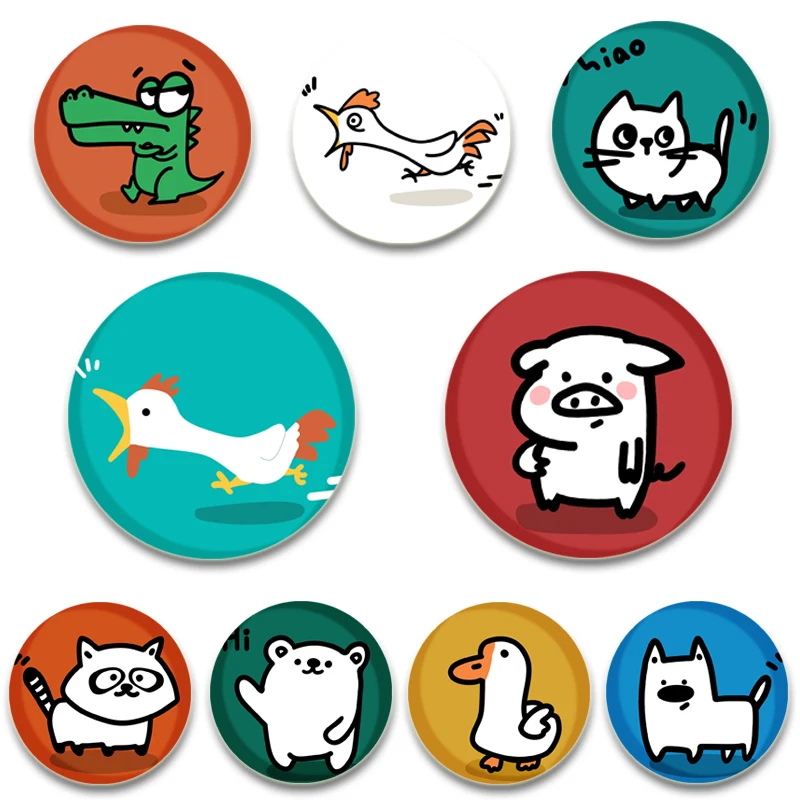 Cartoon Cute Animals Cat Dog Goose Bear Penguin Anime Brooches Creative Round Pins Interesting Badge Jewelry Accessories Gifts
Cartoon Cute Animals Cat Dog Goose Bear Penguin Anime Brooches Creative Round Pins Interesting Badge Jewelry Accessories Gifts