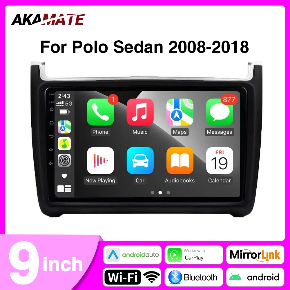 9inch Car Radio CarPlay Android Auto for Volkswagen Polo Sedan 2008-2018 Bluetooth WIFI Autoradio Multimedia Player Android 13.0
9inch Car Radio CarPlay Android Auto for Volkswagen Polo Sedan 2008-2018 Bluetooth WIFI Autoradio Multimedia Player Android 13.0