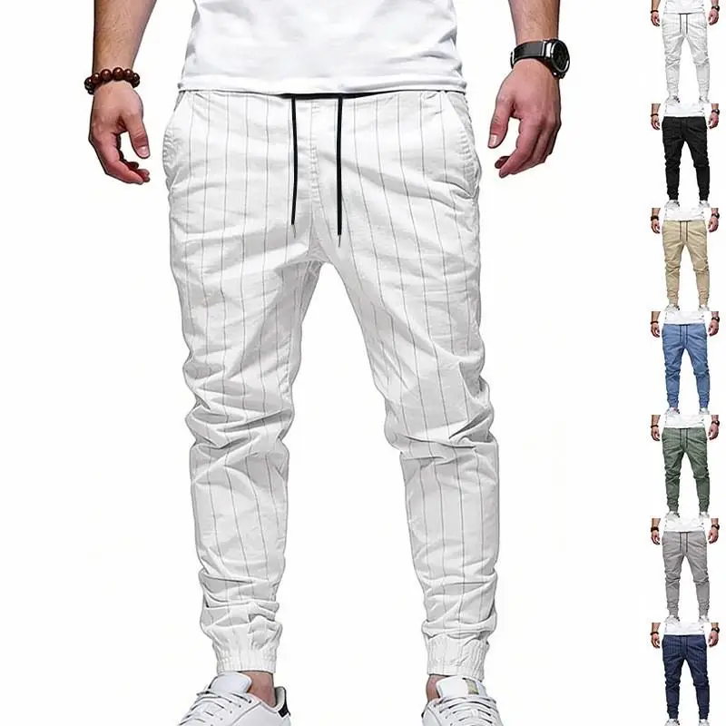 Loose Men's Casual Pants 2026 Cross-border Linen Stripe Cuffed American Sport Four Seasons Men's Loose Casual Trousers
Loose Men's Casual Pants 2026 Cross-border Linen Stripe Cuffed American Sport Four Seasons Men's Loose Casual Trousers