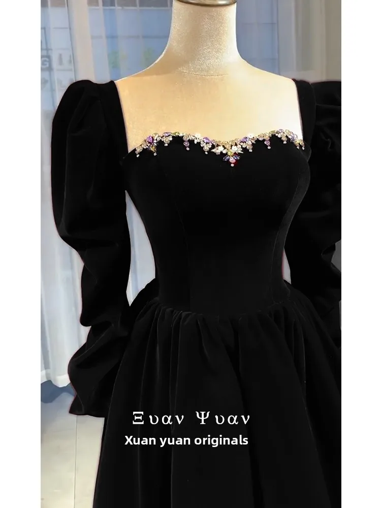 Ele Bla Evening Gown Women's New 2025 High-End Lightweight Luxury Par Host Dr Princ Sle Long Sve Floor-...
Ele Bla Evening Gown Women's New 2025 High-End Lightweight Luxury Par Host Dr Princ Sle Long Sve Floor-...