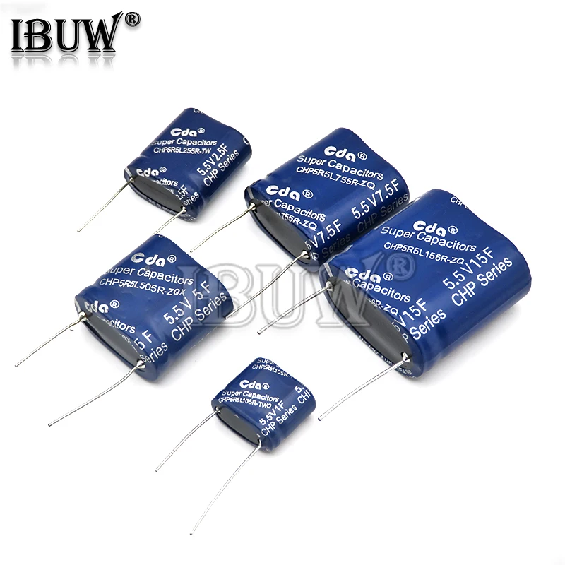 1PCS Super capacitor farad capacitor combination type 5.5V 0.5F 1F 2F 3.5F 4F 5F 7.5F 10F 15F
1PCS Super capacitor farad capacitor combination type 5.5V 0.5F 1F 2F 3.5F 4F 5F 7.5F 10F 15F