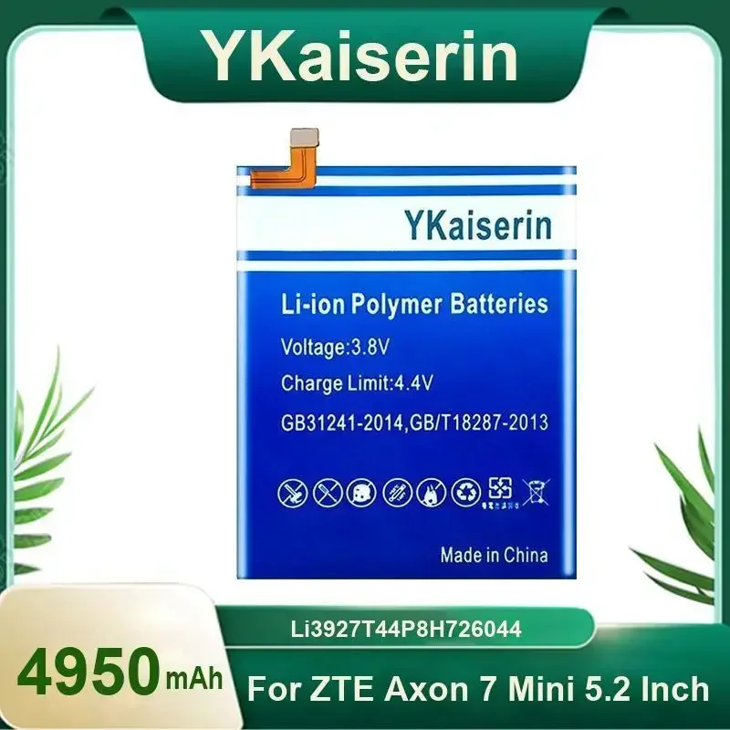 YKaiserin 4950 мАч Li3927T44P8H726044 Аккумулятор для ZTE Axon 7 Mini B2017 B2017G 5,2-дюймовые сменные аккумуляторы для телефона Bateria + NO
YKaiserin 4950 мАч Li3927T44P8H726044 Аккумулятор для ZTE Axon 7 Mini B2017 B2017G 5,2-дюймовые сменные аккумуляторы для телефона Bateria + NO