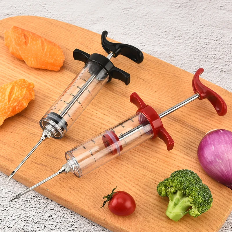 Food Grade PP BBQ Meat Syringe Kitchen Tools BBQ Meat Flavor Injector with 3 Stainless Steel Needles Kitchen for Home Outdoor
Food Grade PP BBQ Meat Syringe Kitchen Tools BBQ Meat Flavor Injector with 3 Stainless Steel Needles Kitchen for Home Outdoor
