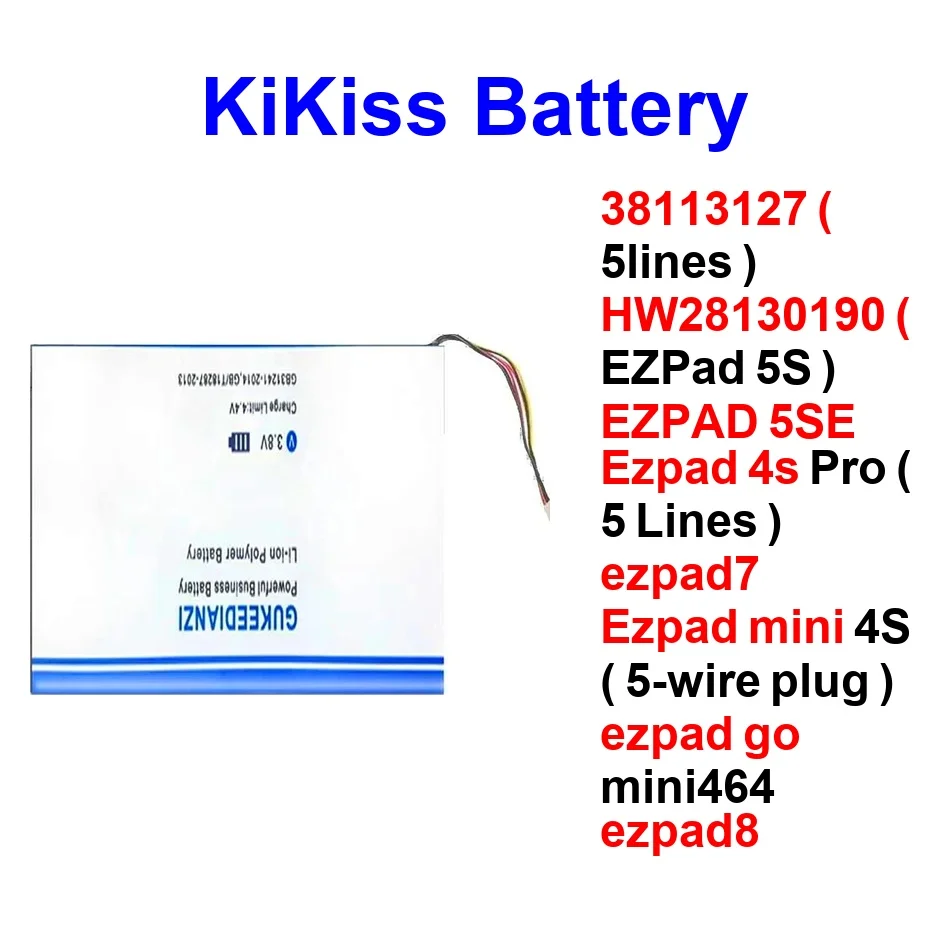 Аккумулятор 3400-11000 мАч для Jumper Ezpad 5S 5SE GO 7 8 464 4S Laptop Pro Mini, 38113127, 5LINES EZPAD8
Аккумулятор 3400-11000 мАч для Jumper Ezpad 5S 5SE GO 7 8 464 4S Laptop Pro Mini, 38113127, 5LINES EZPAD8