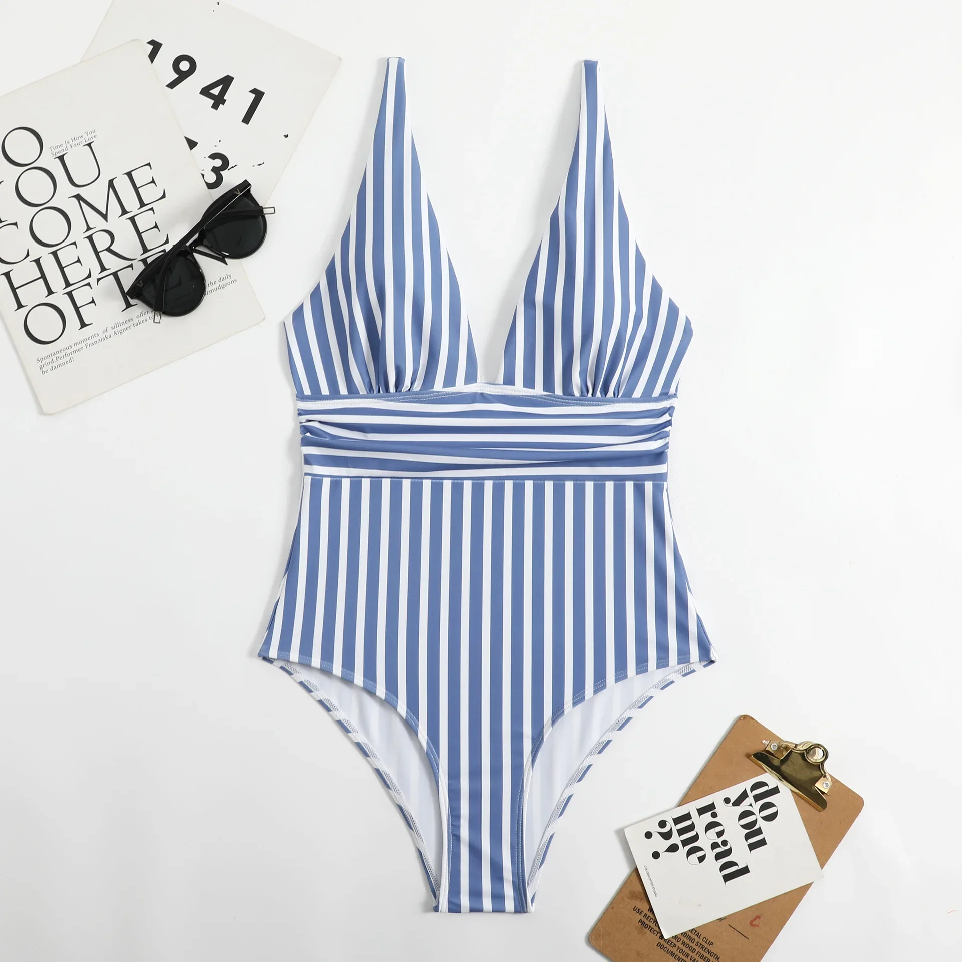Sexy Blue Striped One Piece Swimsuit Women Vintage Deep V Neck Slimming Bathing Swimming Suit 2024 Beach Tummy Control Swimwear
Sexy Blue Striped One Piece Swimsuit Women Vintage Deep V Neck Slimming Bathing Swimming Suit 2024 Beach Tummy Control Swimwear
