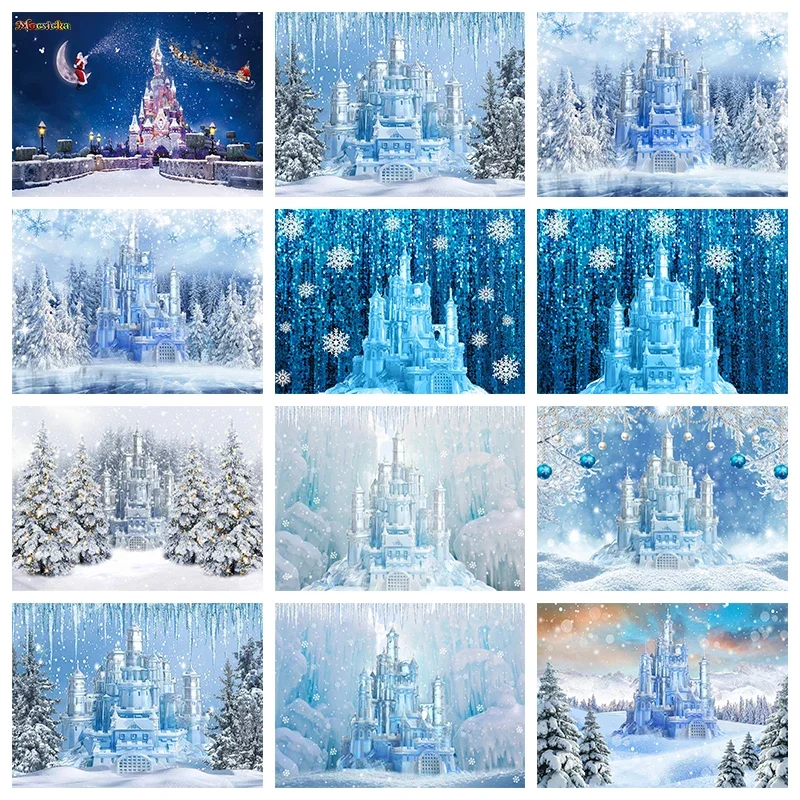 Mocsicka Winter Castle Ice Snow Decoration Photography Background Christmas Trees Forest White Snowflakes Photos Backdrop Props
Mocsicka Winter Castle Ice Snow Decoration Photography Background Christmas Trees Forest White Snowflakes Photos Backdrop Props