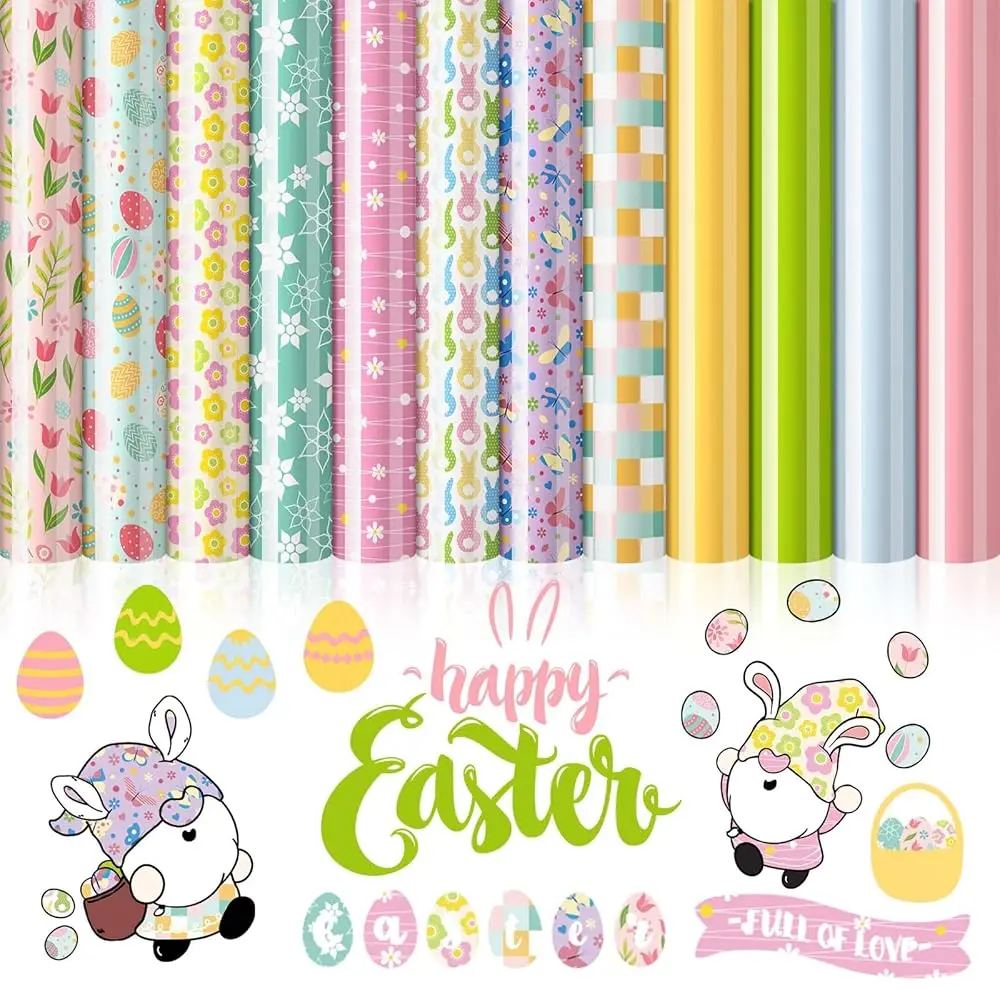 12 Sheet Easter Heat Transfer Vinyl Spring Bunny Rabbit Egg Flower Iron On Patches Colorful Holiday HTV Bundle for DIY T-Shi
12 Sheet Easter Heat Transfer Vinyl Spring Bunny Rabbit Egg Flower Iron On Patches Colorful Holiday HTV Bundle for DIY T-Shi