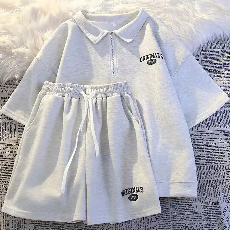 2024 New Casual Solid Color Short Sleeve Two Piece Set Ladies Simplicity Sports Loose Women's Clothing Short Sleeve Short Sets
2024 New Casual Solid Color Short Sleeve Two Piece Set Ladies Simplicity Sports Loose Women's Clothing Short Sleeve Short Sets