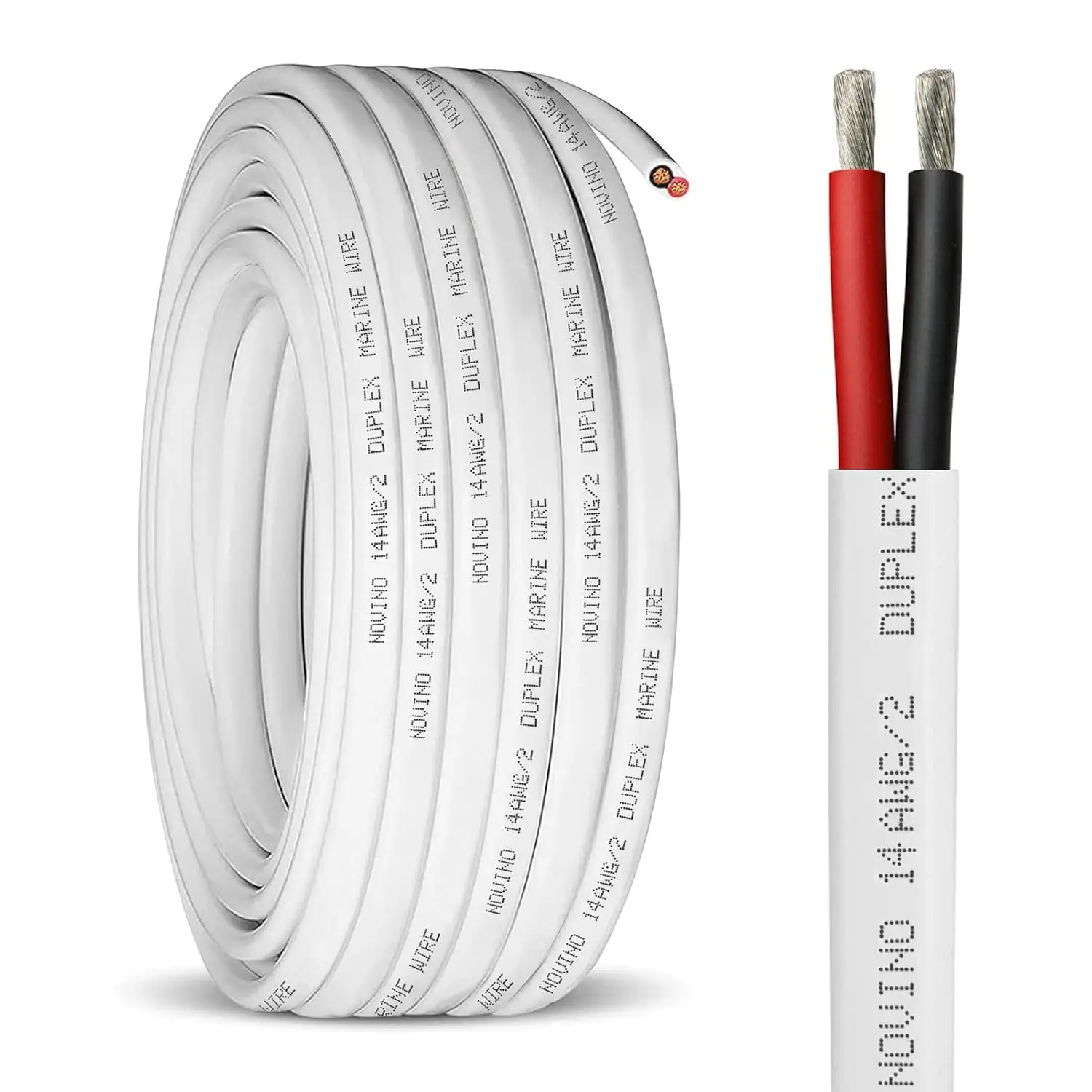 14 Gauge Marine Wire 30ft 14/2 Duplex, Tinned Copper Oxygen-Free Boat Electrical Cable for Boat Automotive RV Solar LED
14 Gauge Marine Wire 30ft 14/2 Duplex, Tinned Copper Oxygen-Free Boat Electrical Cable for Boat Automotive RV Solar LED