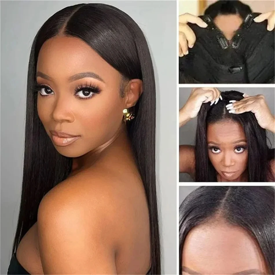 V Part Wig Human Hair Straight Machine Made Peruvian Hair Remy 100% Human Hair Quality Clip In Natural Black Color V Part Wigs
V Part Wig Human Hair Straight Machine Made Peruvian Hair Remy 100% Human Hair Quality Clip In Natural Black Color V Part Wigs