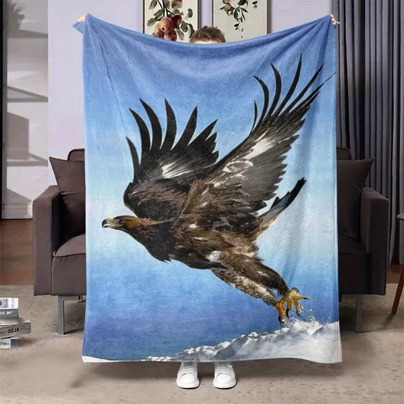 pc Majestic Eagle Print Flannel Blanket Soft Warm AllSeason Throw with Vibrant Blue Sky Snowy Mountain Design Perfect for Home
pc Majestic Eagle Print Flannel Blanket Soft Warm AllSeason Throw with Vibrant Blue Sky Snowy Mountain Design Perfect for Home