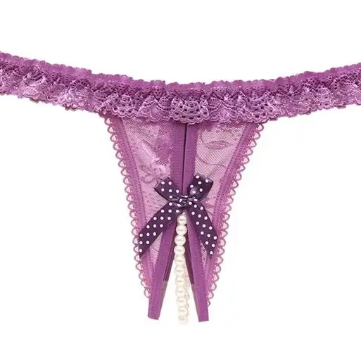 Sexy Hollow Out Women Lingerie G-String Dot Bowknot Pearl Massage Underwear Thong Solid Color Low Waist Temptation Panties 2025
Sexy Hollow Out Women Lingerie G-String Dot Bowknot Pearl Massage Underwear Thong Solid Color Low Waist Temptation Panties 2025