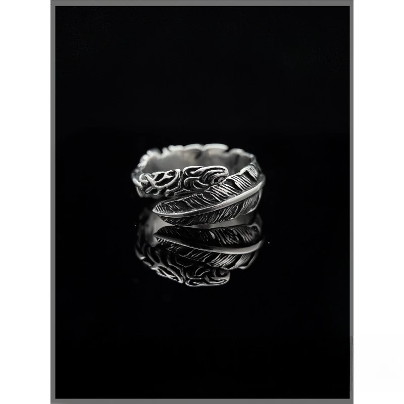 Retro Open Feather Ring Simple Niche Design Ring Ins Male and Female Couples Pair Ring
Retro Open Feather Ring Simple Niche Design Ring Ins Male and Female Couples Pair Ring
