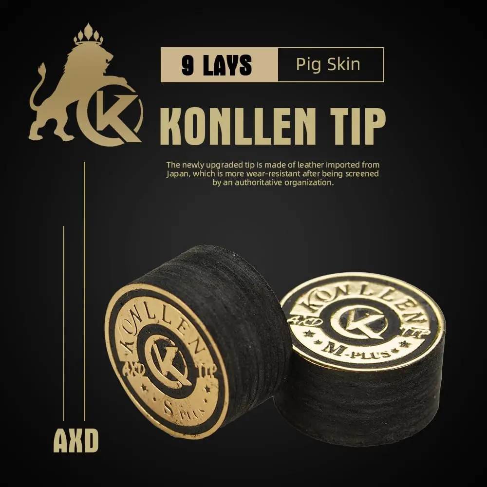 KONLLEN Pool Cue Stick Tip with 14mm M/H Multi-Layers Professional Billiard cue tip for Billiard Accessories
KONLLEN Pool Cue Stick Tip with 14mm M/H Multi-Layers Professional Billiard cue tip for Billiard Accessories