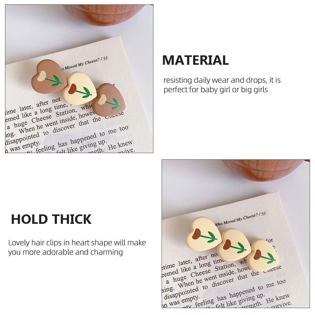 4 Pcs Cartoon Tulip Hairpin Heart Shape Clips Acrylic Accessories Girls Baby Women Hairstyles Thick Hair Party Gift
4 Pcs Cartoon Tulip Hairpin Heart Shape Clips Acrylic Accessories Girls Baby Women Hairstyles Thick Hair Party Gift