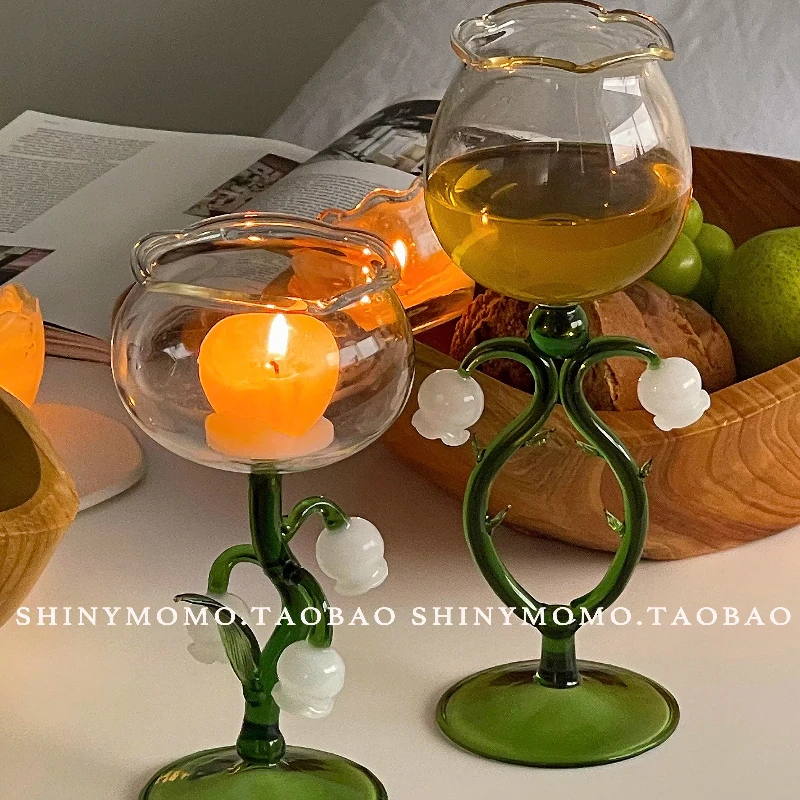 Creative Lily-of-the-Valley Wine Glass, Personalized Wedding Gift, Japanese Birthday Present, Exquisite Glass Beverage Cup 
Creative Lily-of-the-Valley Wine Glass, Personalized Wedding Gift, Japanese Birthday Present, Exquisite Glass Beverage Cup