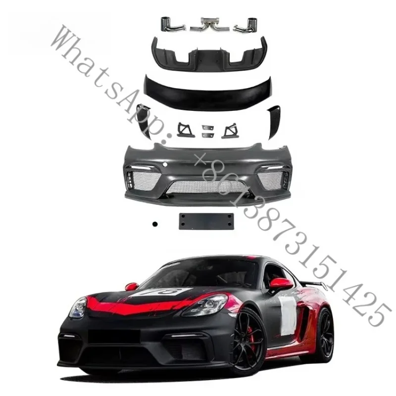 Suitable PP Style Body Kits 718 Cayman Boxster, Front Bumper, Rear Diffuser, Vent, Spoiler, Carbon Fiber Look, Customize
Suitable PP Style Body Kits 718 Cayman Boxster, Front Bumper, Rear Diffuser, Vent, Spoiler, Carbon Fiber Look, Customize