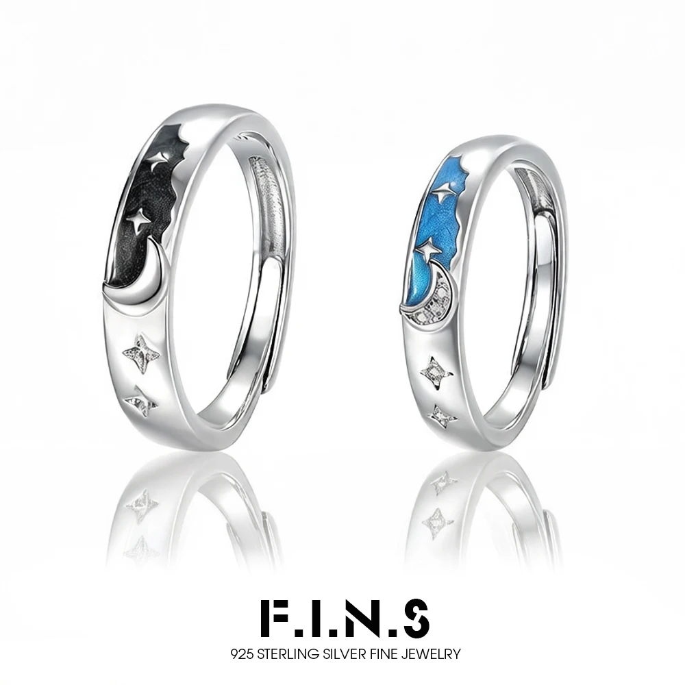 Кольцо для влюбленных F.I.N.S Star and Moon из стерлингового серебра S925 с блестящей эмалью, универсальное, модное, регулируемое, изысканное ювелирное украшение
Кольцо для влюбленных F.I.N.S Star and Moon из стерлингового серебра S925 с блестящей эмалью, универсальное, модное, регулируемое, изысканное ювелирное украшение