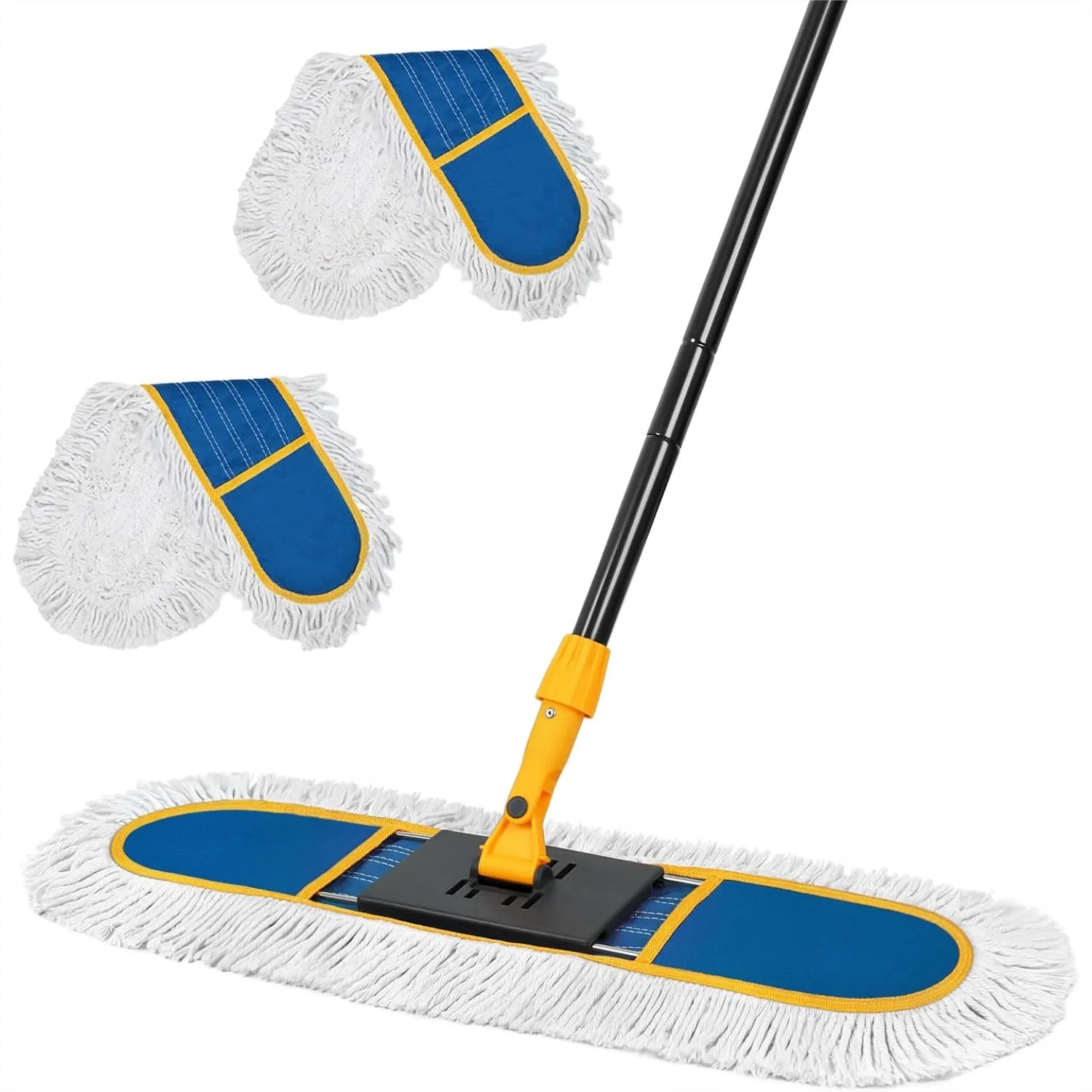 24" Dust Mop for Floor Cleaning, Large Areas Dry & Wet Mop with 2 Washable Cotton Pads, Picks Up Pet Hair & Dust for Hardwood
24" Dust Mop for Floor Cleaning, Large Areas Dry & Wet Mop with 2 Washable Cotton Pads, Picks Up Pet Hair & Dust for Hardwood
