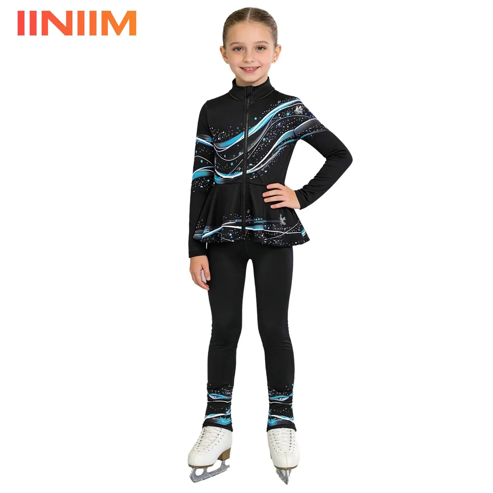 Kids Girls Figure Skating Dancewear Printed Ruffled Zipper Jacket with Pants Leggings Ballet Dance Outfit Performance Costume
Kids Girls Figure Skating Dancewear Printed Ruffled Zipper Jacket with Pants Leggings Ballet Dance Outfit Performance Costume