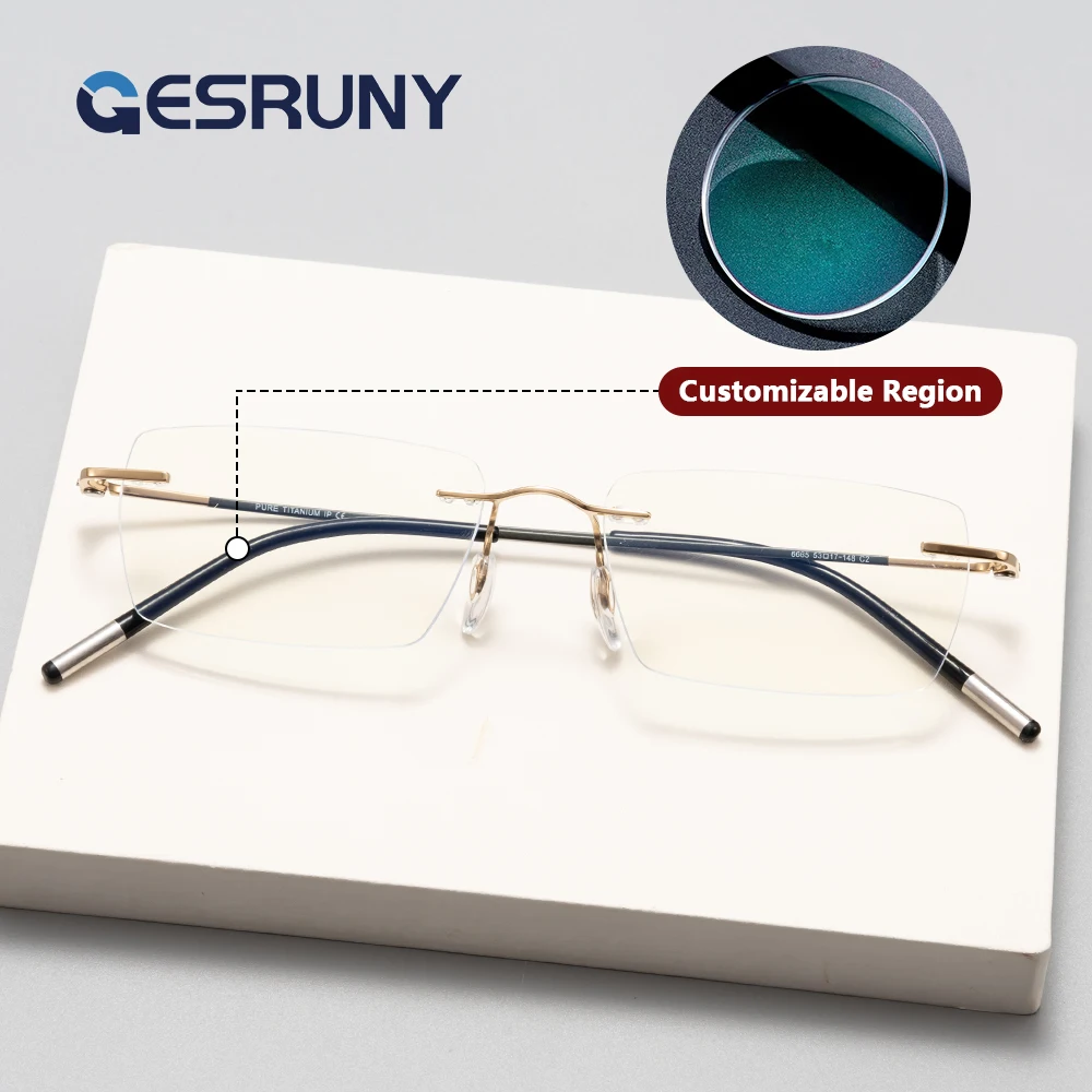 Gesruny Business Style Rimless Frames Titanium Glasses For Women Men Custom Myopia Optical Lenses Eyeglasses Reading Glasses
Gesruny Business Style Rimless Frames Titanium Glasses For Women Men Custom Myopia Optical Lenses Eyeglasses Reading Glasses