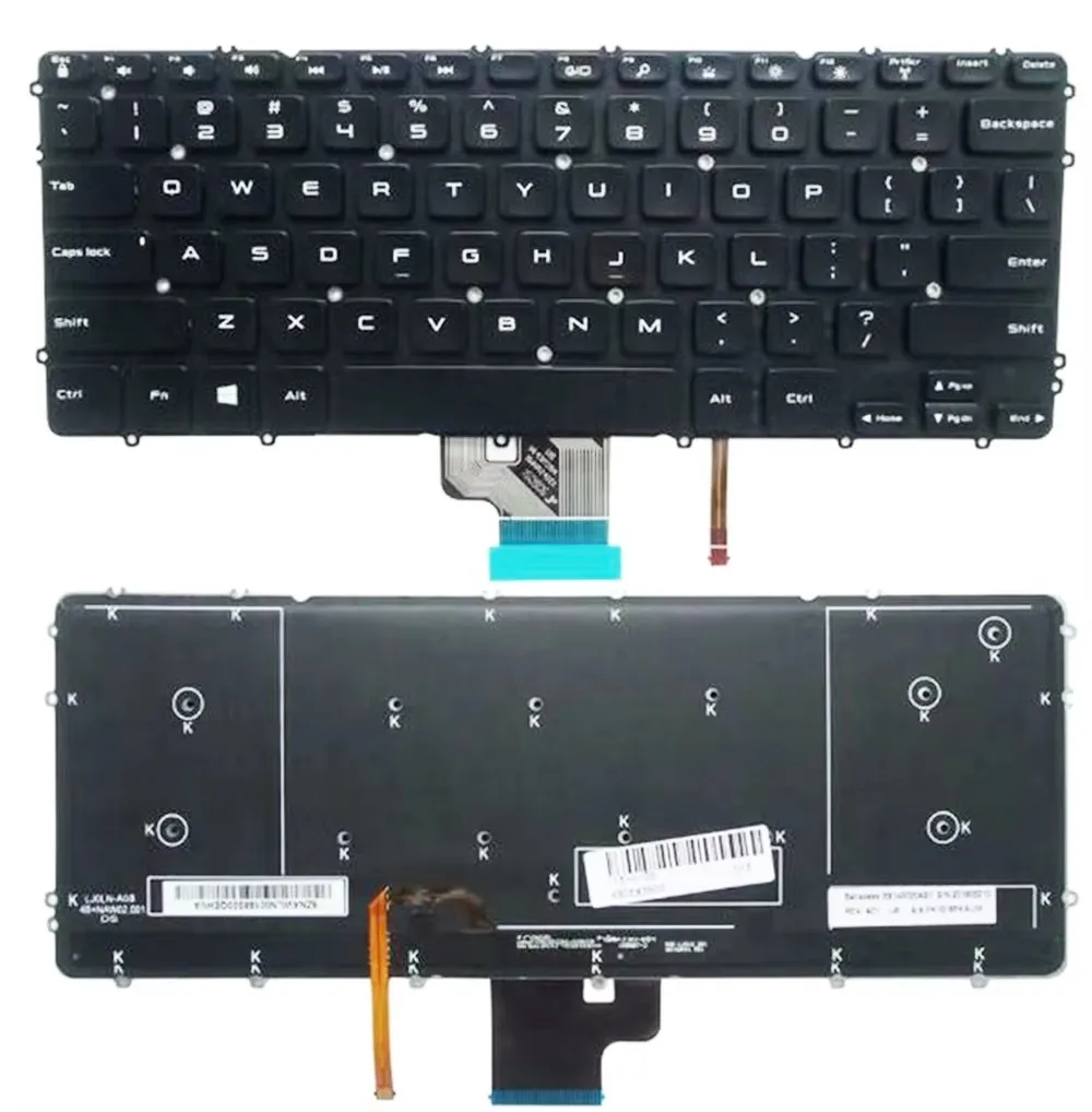 Клавиатура для DELL XPS 15 9530 9530B P31F Precision M3800 с подсветкой, английская американская раскладка 
Клавиатура для DELL XPS 15 9530 9530B P31F Precision M3800 с подсветкой, английская американская раскладка