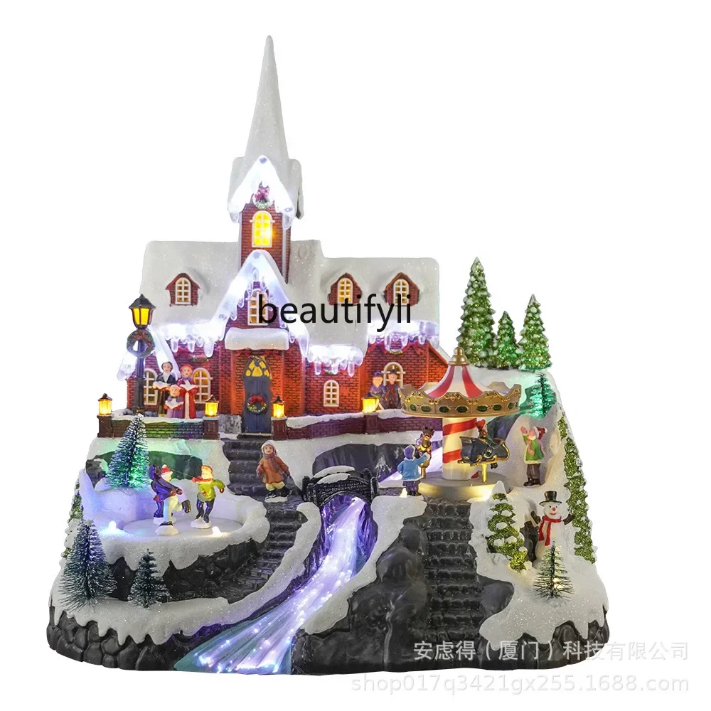Christmas decoration Hilltop church Christmas house Birthday gift ornament
Christmas decoration Hilltop church Christmas house Birthday gift ornament