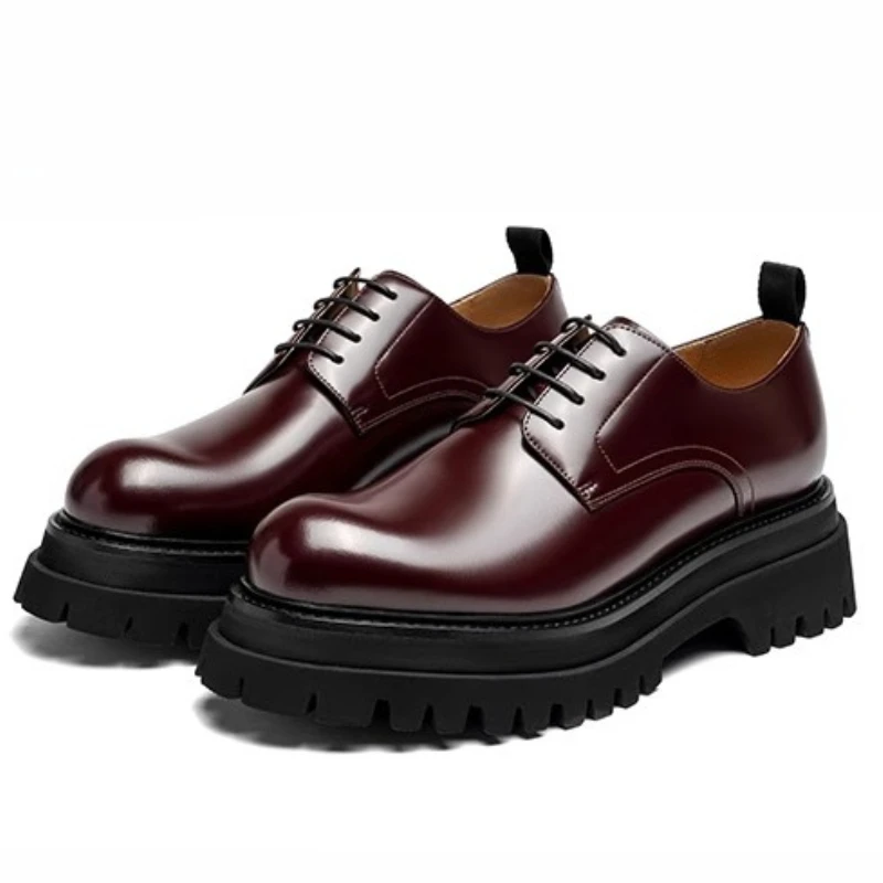 British High-end Business Leather Dress Shoes for Men's Thick Soled Height Increasing Shoes Genuine Leather Casual Derby Shoes
British High-end Business Leather Dress Shoes for Men's Thick Soled Height Increasing Shoes Genuine Leather Casual Derby Shoes
